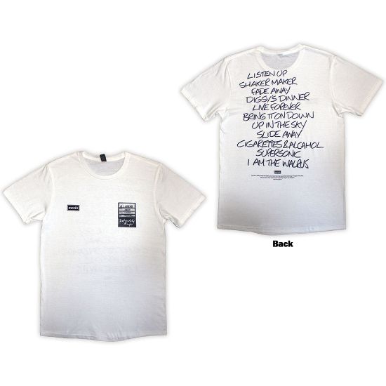 Picture of Oasis Unisex T-Shirt: Definitely Maybe AAA Setlist Back Print