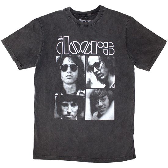 Picture of The Doors Unisex Stone Wash T-Shirt: Squares