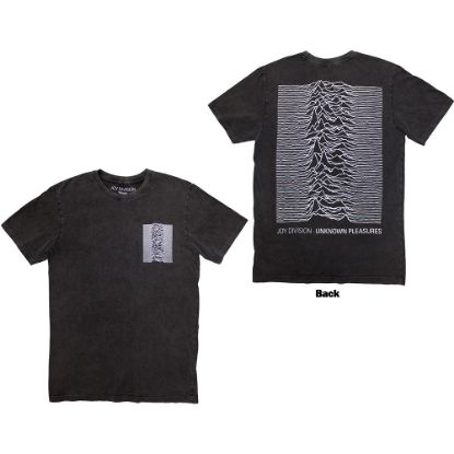 Picture of Joy Division Unisex Stone Wash T-Shirt: Pulsar Pocket Wave Back Print