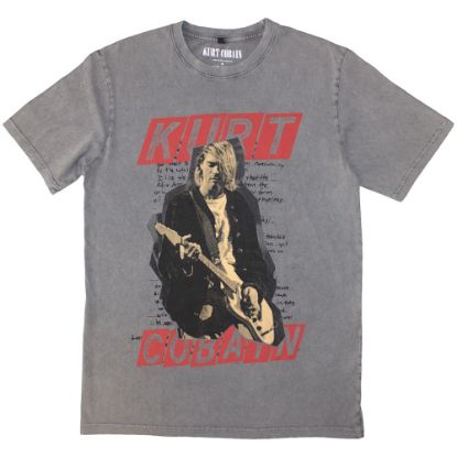 Picture of Kurt Cobain Unisex Stone Wash T-Shirt: Collage