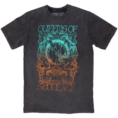 Picture of Queens Of The Stone Age Unisex Stone Wash T-Shirt: Montage