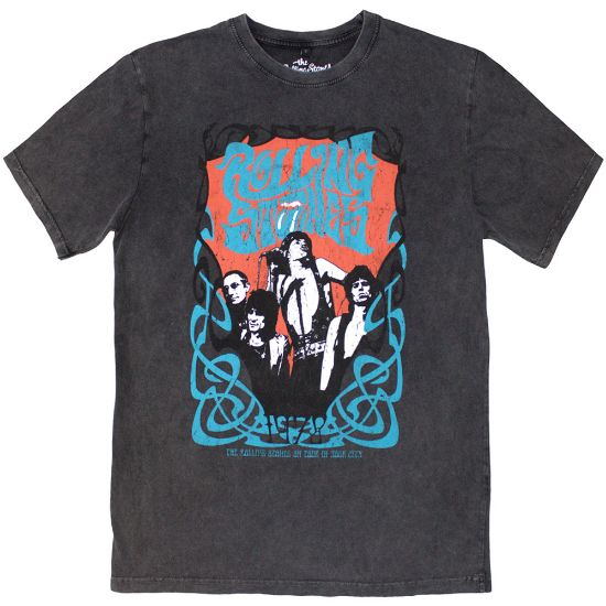 Picture of The Rolling Stones Unisex Stone Wash T-Shirt: Psych Montage