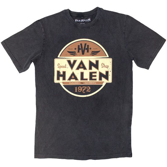 Picture of Van Halen Unisex Stone Wash T-Shirt: Speed Shop