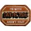 Picture of David Bowie Woven Patch: I'm With David Bowie Aren't You?