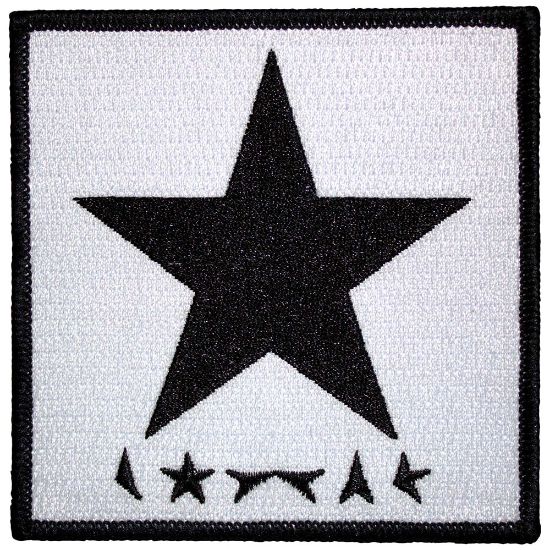 Picture of David Bowie Woven Patch: Blackstar On White