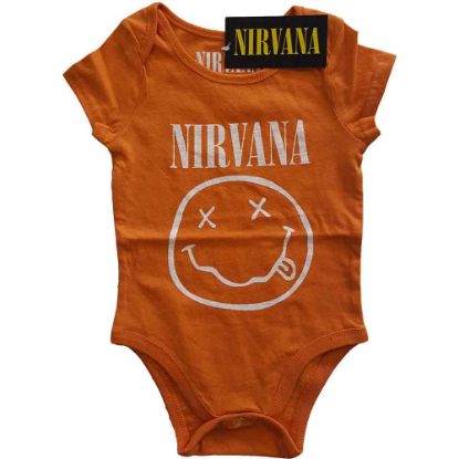 Picture of Nirvana Kids Baby Grow: White Happy Face (3-6 Months)