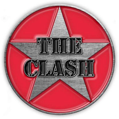 Picture of The Clash Pin Badge: Military Logo (Enamel In-Fill)