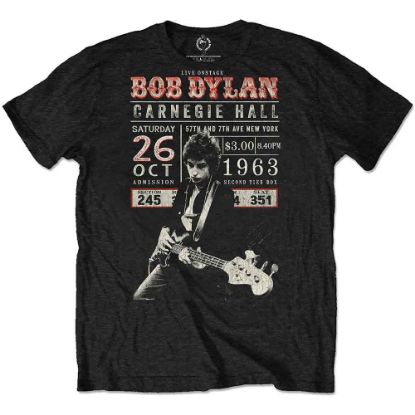 Picture of Bob Dylan Unisex T-Shirt: Carnegie Hall '63 Eco-Friendly