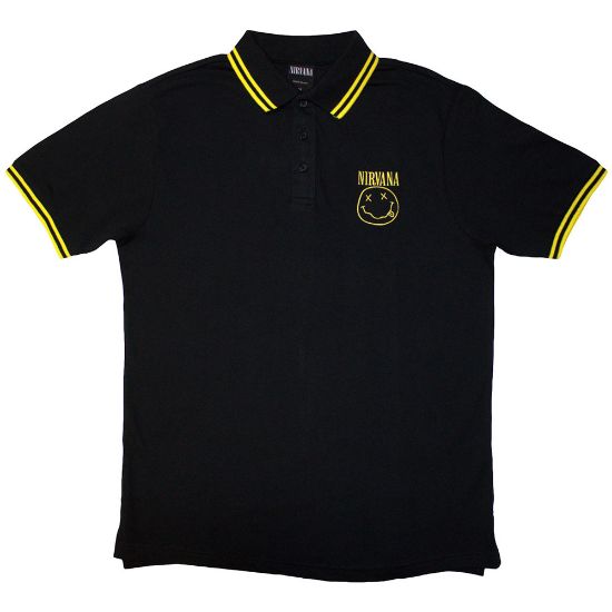 Picture of Nirvana Unisex Polo Shirt: Happy Face