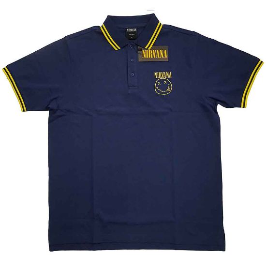 Picture of Nirvana Unisex Polo Shirt: Happy Face