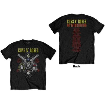 Picture of Guns N' Roses Unisex T-Shirt: Pistols & Roses Back Print