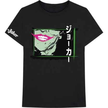 Picture of DC Comics Unisex T-Shirt: Joker Smile Frame Anime Sleeve Print
