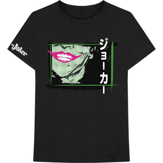 Picture of DC Comics Unisex T-Shirt: Joker Smile Frame Anime Sleeve Print