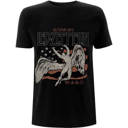 Picture of Led Zeppelin Unisex T-Shirt: US 1975 Tour Flag