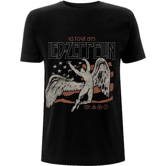 Picture of Led Zeppelin Unisex T-Shirt: US 1975 Tour Flag