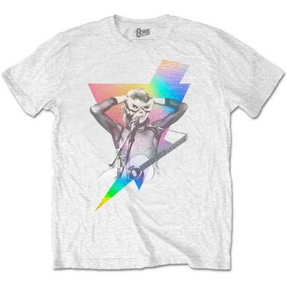 Picture of David Bowie Unisex T-Shirt: Holographic Bolt Foiled