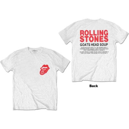 Picture of The Rolling Stones Unisex T-Shirt: Goat Head Soup Tracklist Back Print