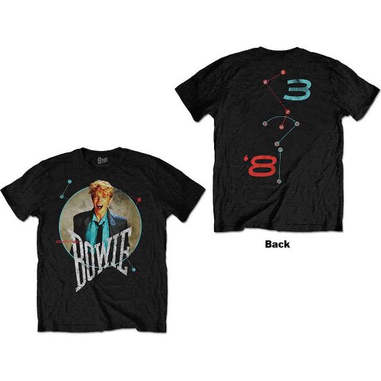 Picture of David Bowie Unisex T-Shirt: Circle Scream Back Print