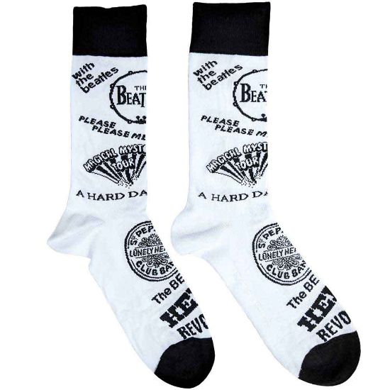 Picture of The Beatles Unisex Ankle Socks: Albums Monochrome (UK Size 7 - 11)