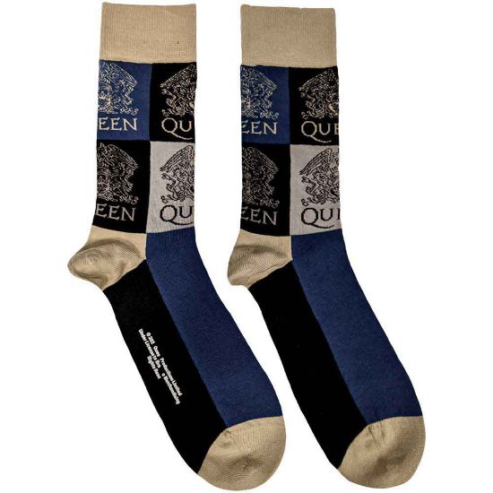 Picture of Queen Unisex Ankle Socks: Crest Blocks (UK Size 7 - 11)