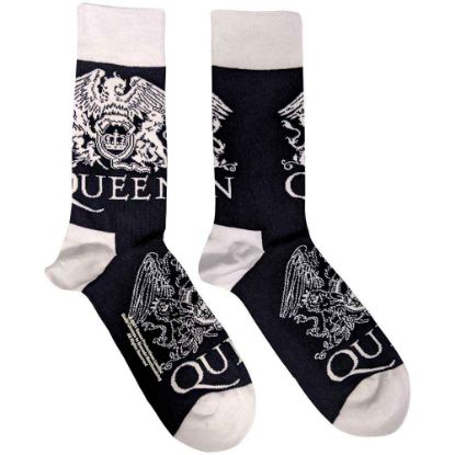 Picture of Queen Unisex Ankle Socks: White Crests (UK Size 7 - 11)