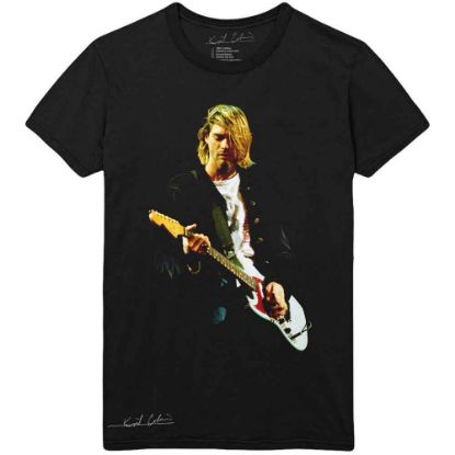 Picture of Kurt Cobain Unisex T-Shirt: Guitar Photo Colour