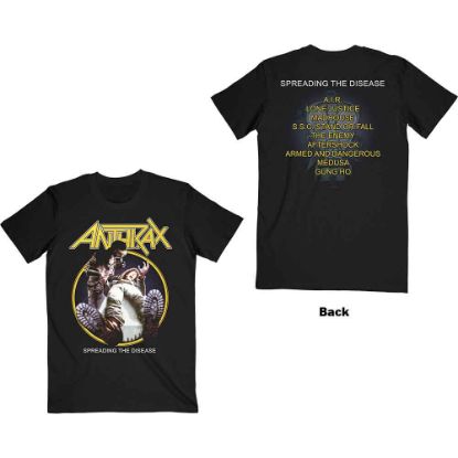 Picture of Anthrax Unisex T-Shirt: Spreading The Disease Track list Back Print