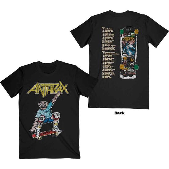 Picture of Anthrax Unisex T-Shirt: Spreading Skater Notman Vintage Back Print