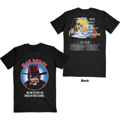 Picture of Iron Maiden Unisex T-Shirt: Not An English Rock Band Back Print