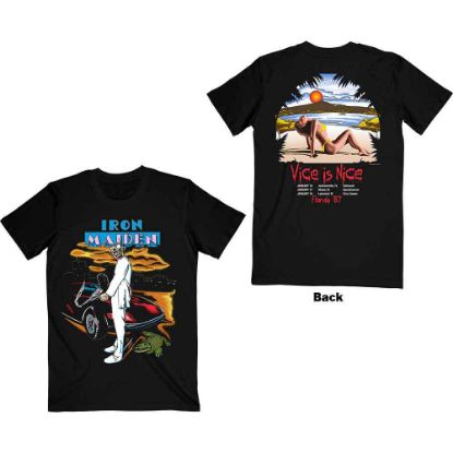 Picture of Iron Maiden Unisex T-Shirt: Vice Is Nice Back Print