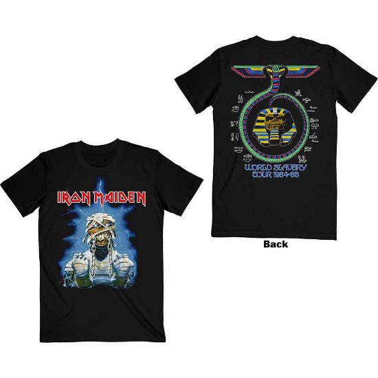 Picture of Iron Maiden Unisex T-Shirt: World Slavery Tour '84 - '85 Back Print
