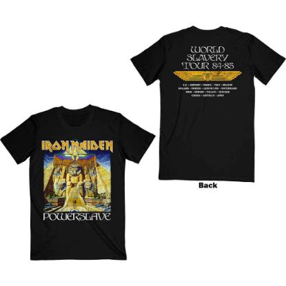 Picture of Iron Maiden Unisex T-Shirt: Powerslave World Slavery Tour Back Print