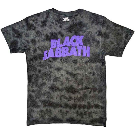 Picture of Black Sabbath Unisex T-Shirt: Wavy Logo Wash Collection