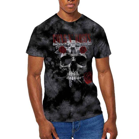Picture of Guns N' Roses Unisex T-Shirt: Flower Skull Wash Collection
