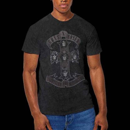 Picture of Guns N' Roses Unisex T-Shirt: Monochrome Cross Wash Collection