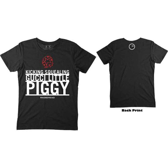 Picture of Radiohead Unisex T-Shirt: Gucci Piggy Back Print