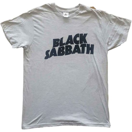 Picture of Black Sabbath Unisex T-Shirt: Black Wavy Logo