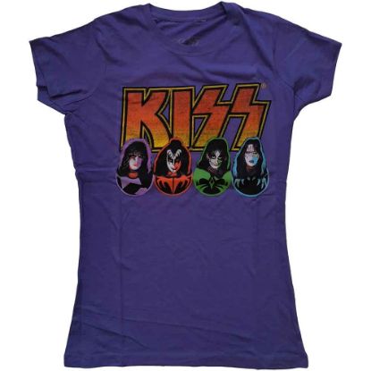 Picture of KISS Ladies T-Shirt: Logo, Faces & Icons