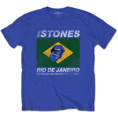 Picture of The Rolling Stones Unisex T-Shirt: Copacabana Blue