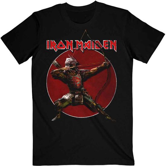 Picture of Iron Maiden Unisex T-Shirt: Senjutsu Eddie Archer Red Circle