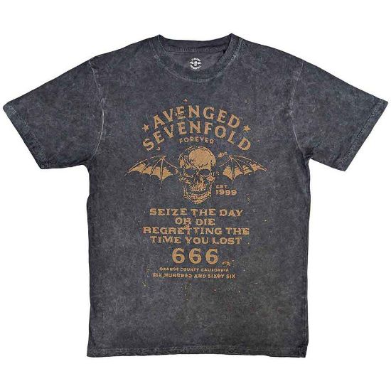 Picture of Avenged Sevenfold Unisex T-Shirt: Seize The Day Wash Collection