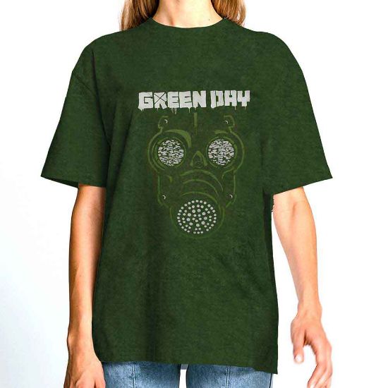 Picture of Green Day Unisex T-Shirt: Gas Mask Wash Collection