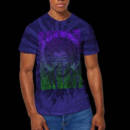 Picture of Jimi Hendrix Unisex T-Shirt: Swirly Text Wash Collection