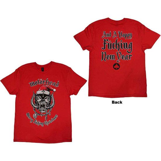 Picture of Motorhead Unisex T-Shirt: Christmas 2017 Back Print