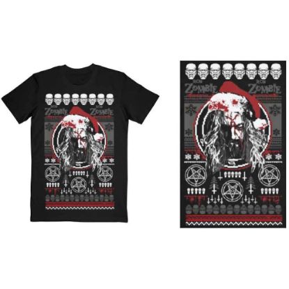 Picture of Rob Zombie Unisex T-Shirt: Bloody Santa