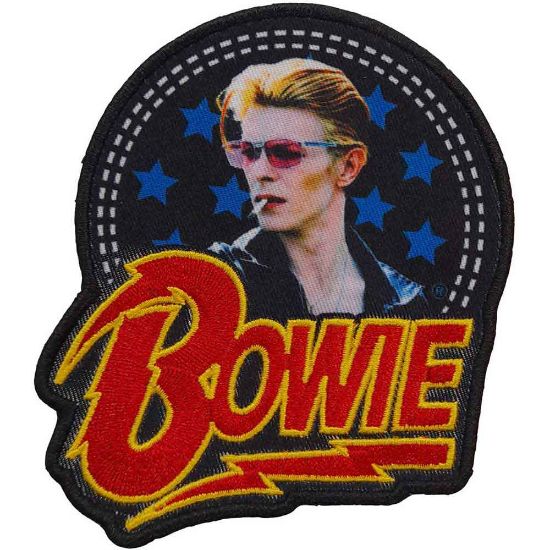 Picture of David Bowie Printed Patch: Smoking Woven Logo (Standard) 