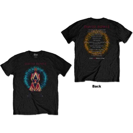 Picture of David Bowie Unisex T-Shirt: LiveandWell.com Back Print
