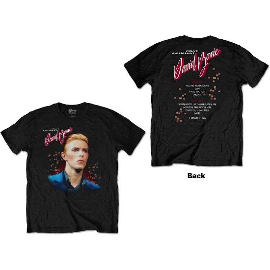 Picture of David Bowie Unisex T-Shirt: Young Americans Back Print
