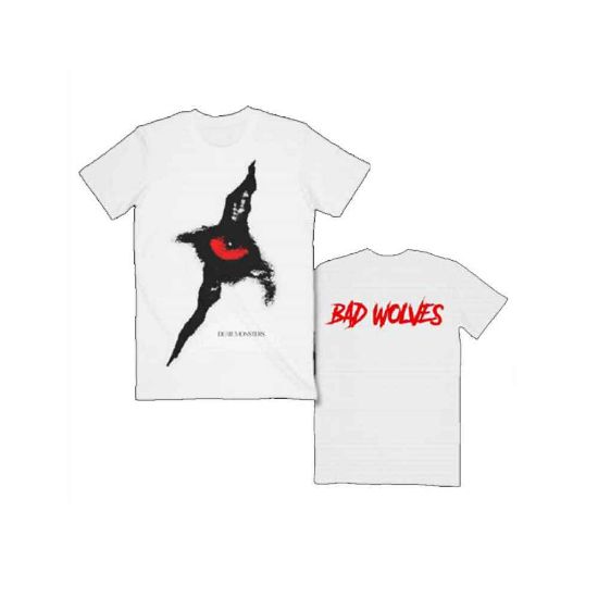 Picture of Bad Wolves Unisex T-Shirt: Dear Monsters Eye & Logo Back Print