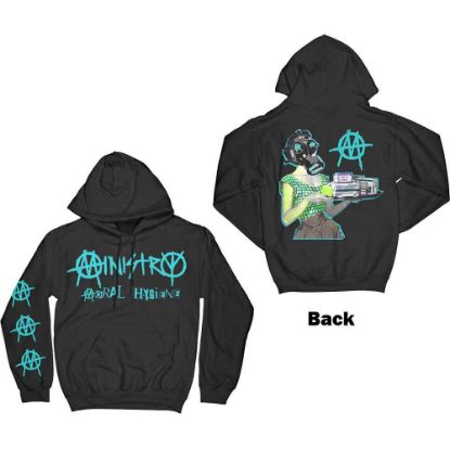 Picture of Ministry Unisex Pullover Hoodie: Moral Hygiene Gasmask Back & Sleeve Print